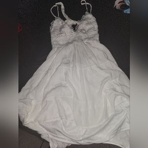 Windsor white flowy knit mini dress